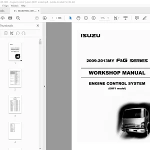 Isuzu 6HF1 Engine Control System 2009-2013MY F&G Series Workshop Manual PDF