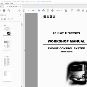 Isuzu 6HK1 Engine Control System 2011MY F-Series Workshop Manual PDF