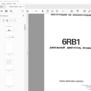 Isuzu 6RB1 ДИЗЕЛЬНЫЙ ДВИГАТЕЛЬ ИНСТРУКЦИЯ ПО ЭКСПЛУАТАЦИИ PDF