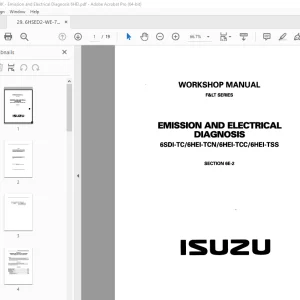 Isuzu 6SD1-TC 6HEI-TCN 6HEI-TCC 6HEI-TSS Engine F&LT Series Workshop Manual PDF