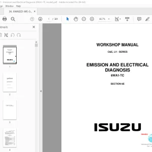 Isuzu 6WA1-TC Emission & Electrical Diagnosis C&E LV-Series Workshop Manual PDF