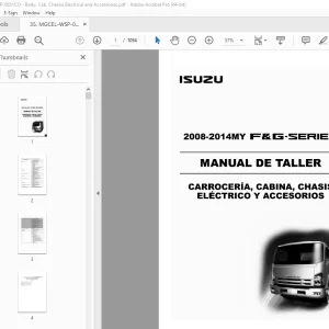 Isuzu Carroceria Cabina Chasis Electrico y Accesorios 2008-2014MY F&G-Series Manual De Taller PDF