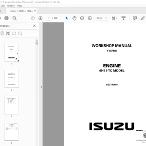 Isuzu F-SERIES 6HE1-TC Engine Workshop Manual - PDF DOWNLOAD 