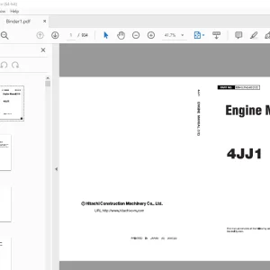 Isuzu Hitachi 4JJ1 Engine Workshop Manual - PDF DOWNLOAD 