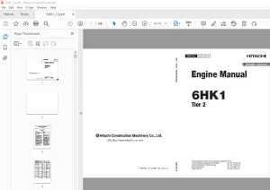 Isuzu Hitachi 6HK1 Tier 2 Engine Workshop Manual EDDE-EN-00 PDF