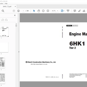 Isuzu Hitachi 6HK1 Tier 2 Engine Workshop Manual EDDE-EN-00 PDF