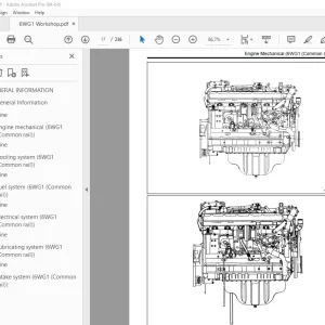 Isuzu Hitachi 6WG1 Engine Workshop Manual - PDF DOWNLOAD 