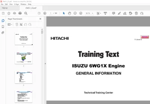 Isuzu Hitachi 6WG1X Engine Training Manual TTLB-0079 - PDF DOWNLOAD