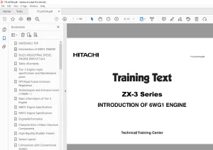 Isuzu Hitachi ZX-3 Engine of 6WG1 Training Text Manual TTLA-0704 - PDF DOWNLOAD