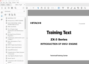 Isuzu Hitachi ZX-3 Series 6WG1 Engine Training Manual TTLA-0704 PDF