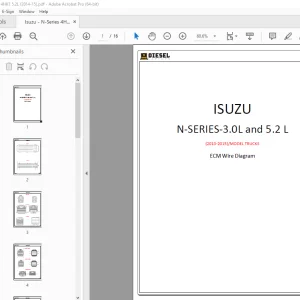 Isuzu N SERIES 3.0 L & 5.2 L Engine Wiring Diagram Manual - PDF DOWNLOAD 