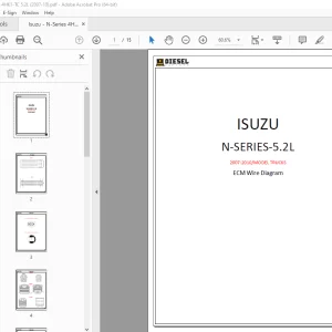 Isuzu N SERIES 5.2L 2007-2010 Truck Wiring Diagram Manual - PDF DOWNLOAD 
