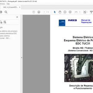 Iveco MR 14 Stralis HD / Trakker EDC 7UC31 Manual de Reparações - PDF