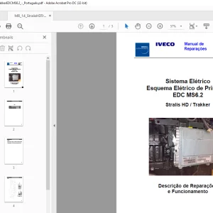 Iveco MR 14 Stralis HD / Trakker EDC MS6.2 Manual de Reparações - PDF DOWNLOAD