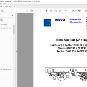 Iveco MR 7 EuroCargo Tector Stralis Tector Manual de Reparações - PDF DOWNLOAD