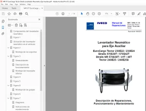 Iveco MR 7 EuroCargo Tector/Stralis/Stralis NR/Tector Levantador Neumático para Eje Auxiliar Manual de Reparaciones