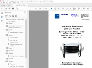 Iveco MR 7 EuroCargo Tector/Stralis/Stralis NR/Tector Suspensor Pneumático para Eixo Auxiliar Manual de Reparações