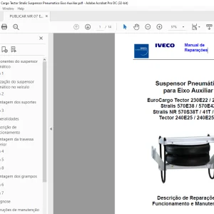 Iveco MR 7 EuroCargo Tector/Stralis/Stralis NR/Tector Suspensor Pneumático para Eixo Auxiliar Manual de Reparações
