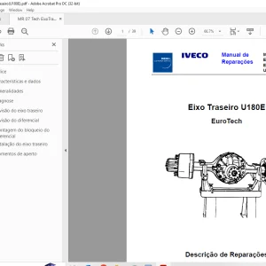 Iveco MR 7 EuroTech Eixo Traseiro U180E Manual de Reparações - PDF DOWNLOAD