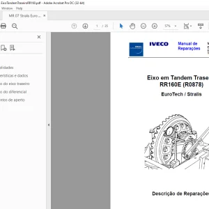 Iveco MR 7 EuroTech/Stralis Eixo em Tandem Traseiro RR160E (R0878) Manual de Reparações PDF