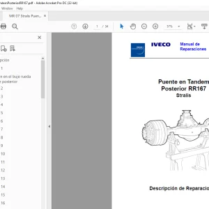 Iveco MR 7 Stralis Puente en Tandem Posterior RR167 - PDF DOWNLOAD