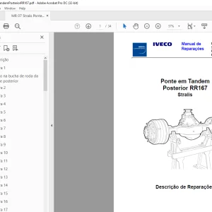 Iveco Stralis Ponte em Tandem Posterior RR167 Manual de Reparações -  PDF DOWNLOAD