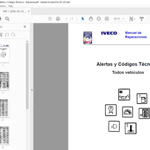 Iveco Todos vehículos Alertas y Códigos Técnicos Manual de Reparaciones PDF