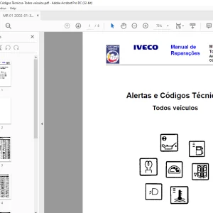 Iveco Todos veículos Alertas e Códigos Técnicos Manual de Reparações - PDF DOWNLOAD