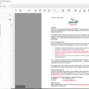Jaguar 2.9 & 3.6 Litre Saloons Serial No. RTC9893CB Parts Manual - PDF DOWNLOAD