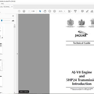Jaguar AJ-V8 Engine & 5HP24 Transmission Introduction Technical Guide Manual PDF