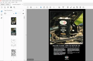 Jaguar Classic 20W-50 Motor Oil Parts Manual - PDF DOWNLOAD