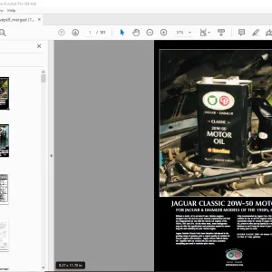 Jaguar Classic 20W-50 Motor oil Parts Manual - PDF DOWNLOAD