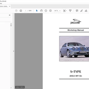 Jaguar S-Type 2002.5 Workshop Manual - PDF DOWNLOAD