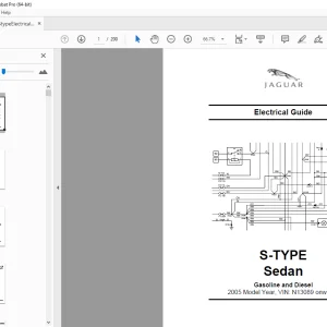 Jaguar S-Type Gasoline & Diesel Electrical Guide Manual S.No.VIN:N13089 - PDF