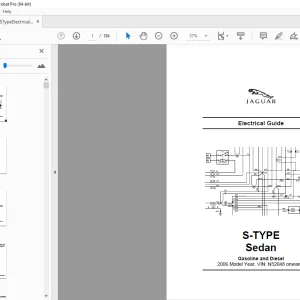 Jaguar S-Type Sedan Gasoline & Diesel Electrical Guide Manual S. No.VIN:N52048 PDF