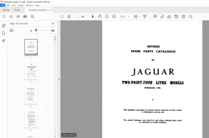 Jaguar Two-Point-Four Litre Models (Publication J.26) Spare Parts Manual PDF