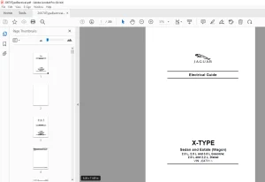 Jaguar X-Type 2.0 L,2.5 L & 3.0 L Gasoline 2.0 L & 2.2 L  Electrical Guide Manual PDF