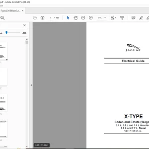Jaguar X-Type 2.0 L,2.5 L & 3.0 L Gasoline 2.0 L & 2.2 L Electrical Guide Manual PDF