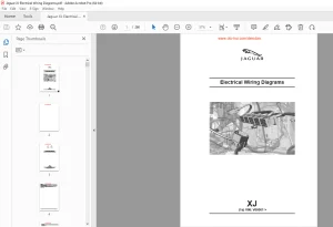 Jaguar XJ(1a) VIN:V00001 Electrical Wiring Diagrams Manual - PDF DOWNLOAD