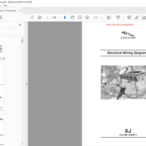 Jaguar XJ(1a) VIN:V00001 Electrical Wiring Diagrams Manual - PDF DOWNLOAD