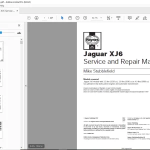 Jaguar XJ6 Service And Repair Manual - PDF DOWNLOAD