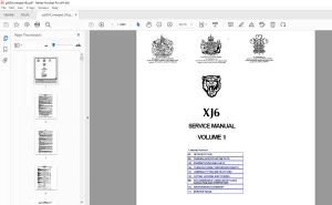 Jaguar XJ6 Service Volume 1 Manual - PDF DOWNLOAD