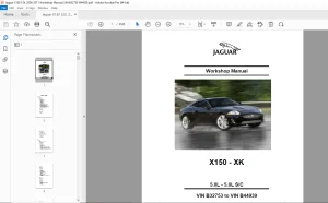 Jaguar X150-XK 5.0L-5.0l SC Workshop Manual VIN B32753 to VIN B44939 PDF