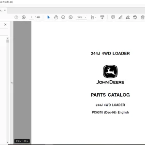 John Deere 244J 4WD LOADER Parts Manual PC9370 - PDF DOWNLOAD