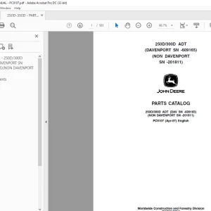 John Deere 250D/300D ADT Parts Manual PC9107 - PDF DOWNLOAD
