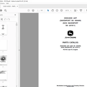 John Deere 350D/400D ADT Parts Manual PC9106 - PDF DOWNLOAD