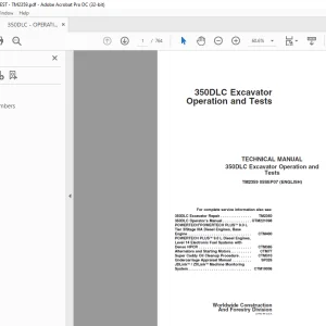 John Deere 350DLC Excavator Operation and Tests TECHNICAL MANUAL TM2359 - PDF DOWNLOAD