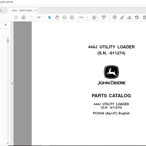 John Deere 444J UTILITY LOADER Parts Manual (S.N. -611274) PDF DOWNLOAD