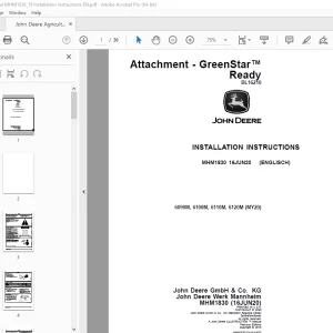 John Deere 6090M, 6100M, 6110M, 6120M (MY20) Instruction Manual MHM1830 PDF