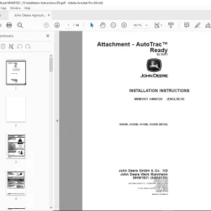 John Deere 6090M, 6100M, 6110M, 6120M (MY20) Instruction Manual MHM1831 PDF